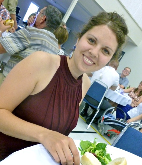 Roshonna Plett sits down to a simple faspa at a wedding for Nadia Sawaya in Winnipeg Manitoba